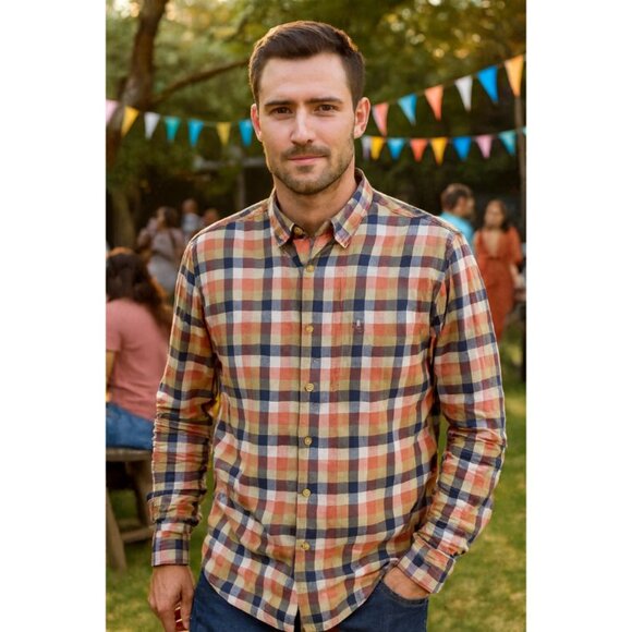 Southern Tide Plaid Cotton Shirt Mens Size Large Long Sleeve Button Down Preppy - Picture 1 of 13